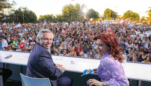 Alberto, Cristina y Axel cerraron la campaña del Frente de Todos